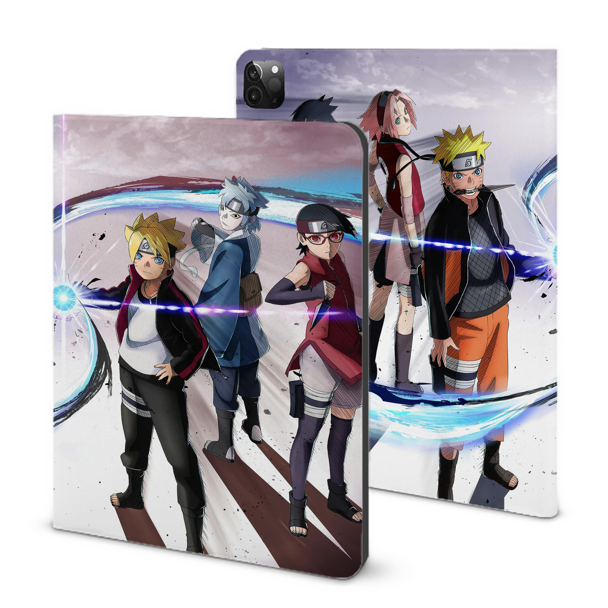 （画像用） NARUTO -ナルト- NARUTO -ナルト- 疾風伝 IPadケース ペンホルダー付き ブックスタイルデザイン